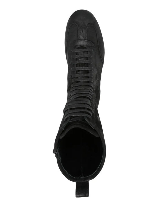 Black sneakers, top view