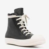 RICK OWENS - Men Leather High Top Sneakers