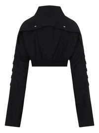 Black jacket, back view