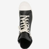 RICK OWENS - Men Leather High Top Sneakers