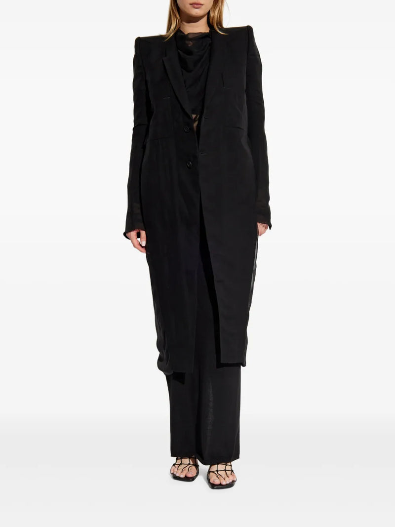 Black coat,full body view