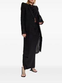 Black coat,full body view