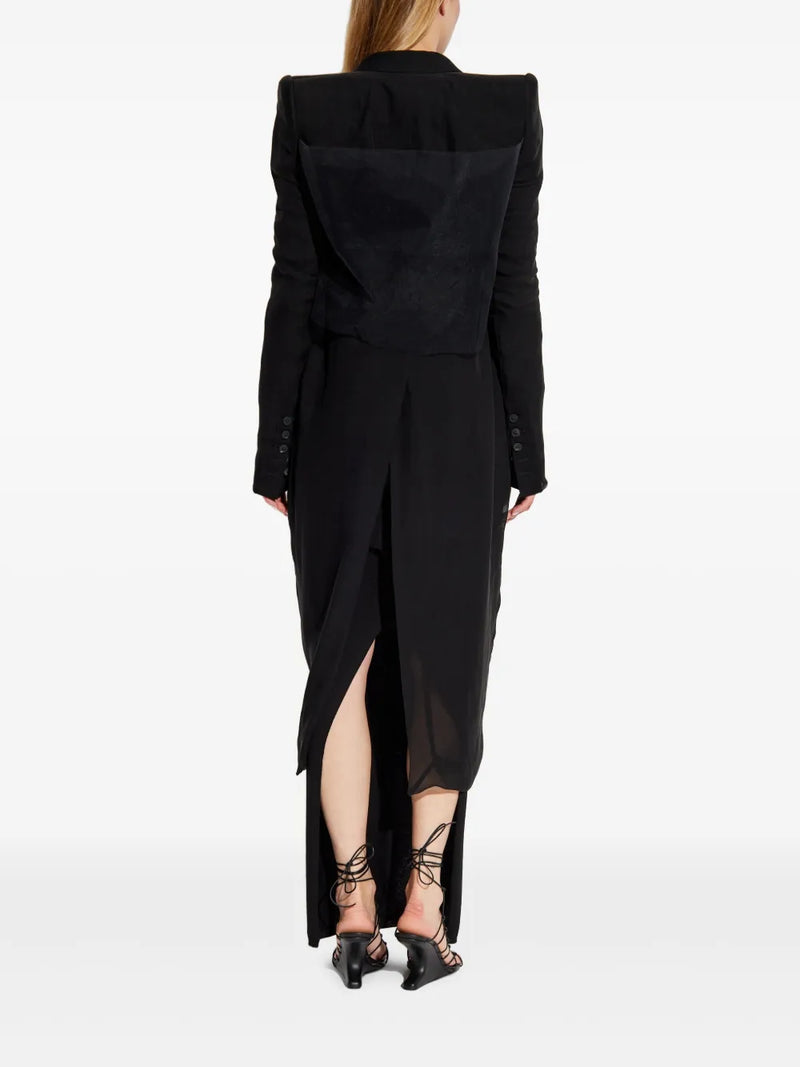 Black coat,full body view