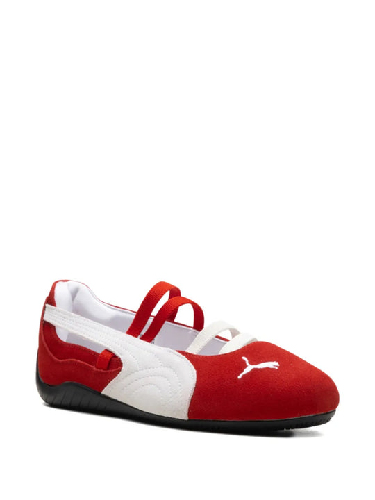 Red sneakers, side view