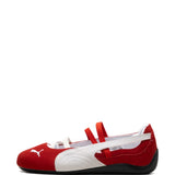 Red sneakers, front view