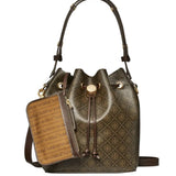 TORY BURCH - Women T Monogram Coated Canvas Bucket