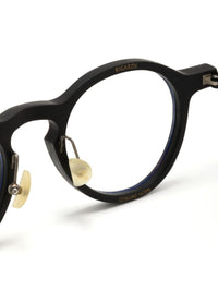 RIGARDS Horn Glasses Uni Black & White (Frame) X Dark Gray (Lens)
