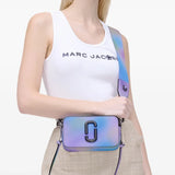 Blue bag worn by a person, showing the bag fit