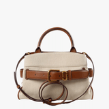 Tan bag, front view