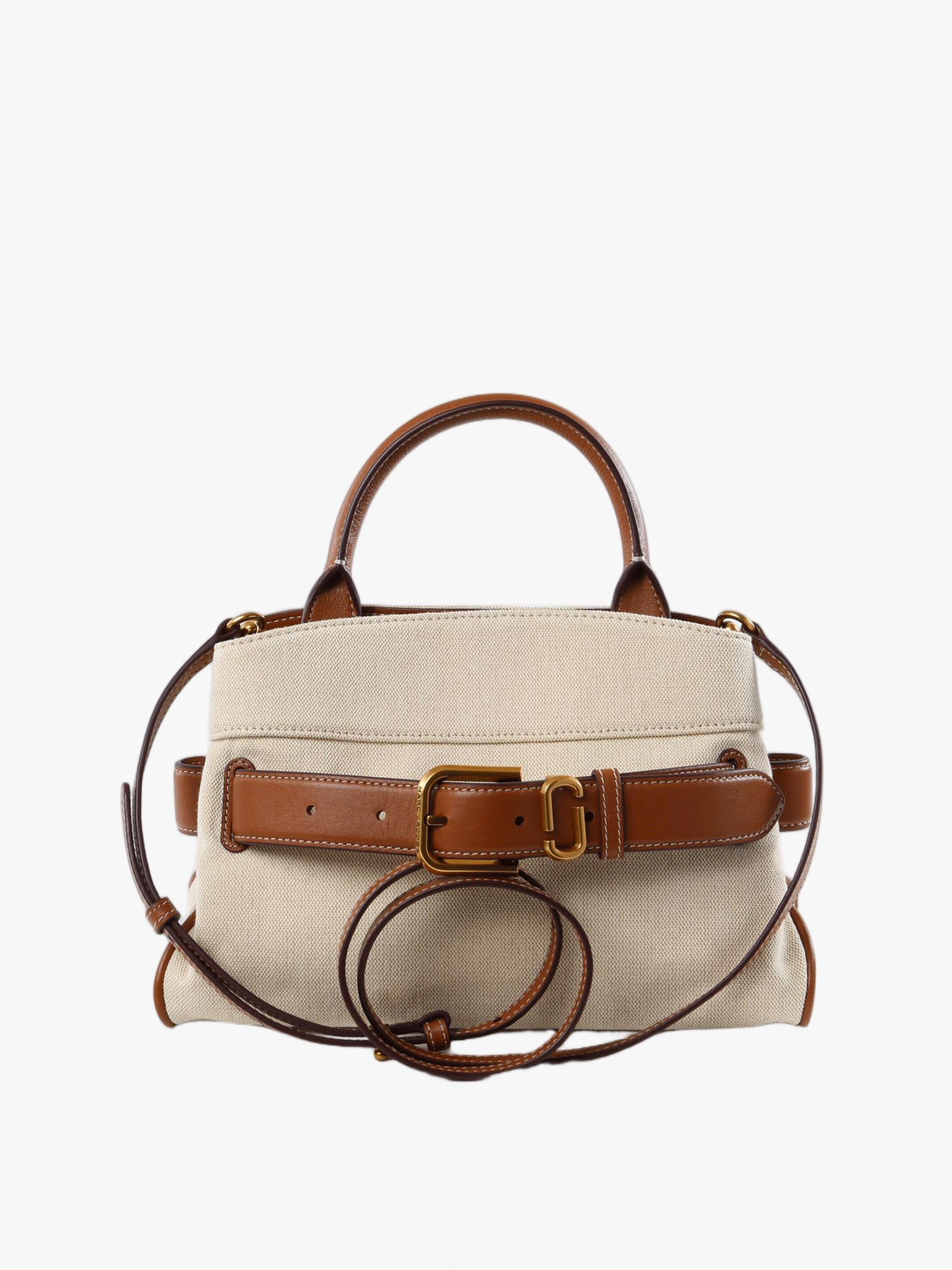 Tan bag, front view
