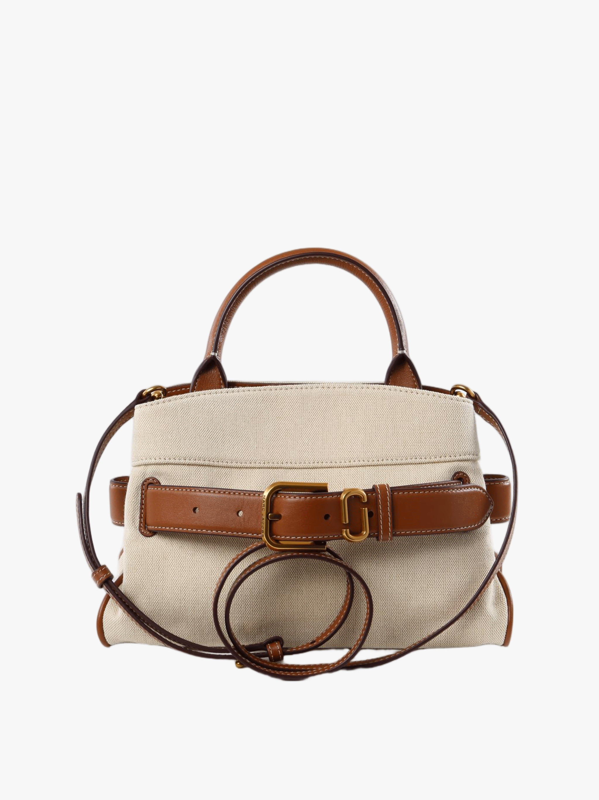 Tan bag, front view