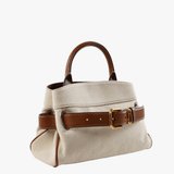 Tan bag, front view