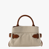 Tan bag, front view