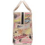 MARC JACOBS - Women Punk Scribble Canvas Medium Tote Bag