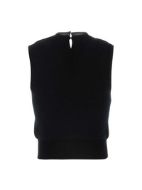 ALEXANDER WANG - Women Leather Tubular V-Neck Vest