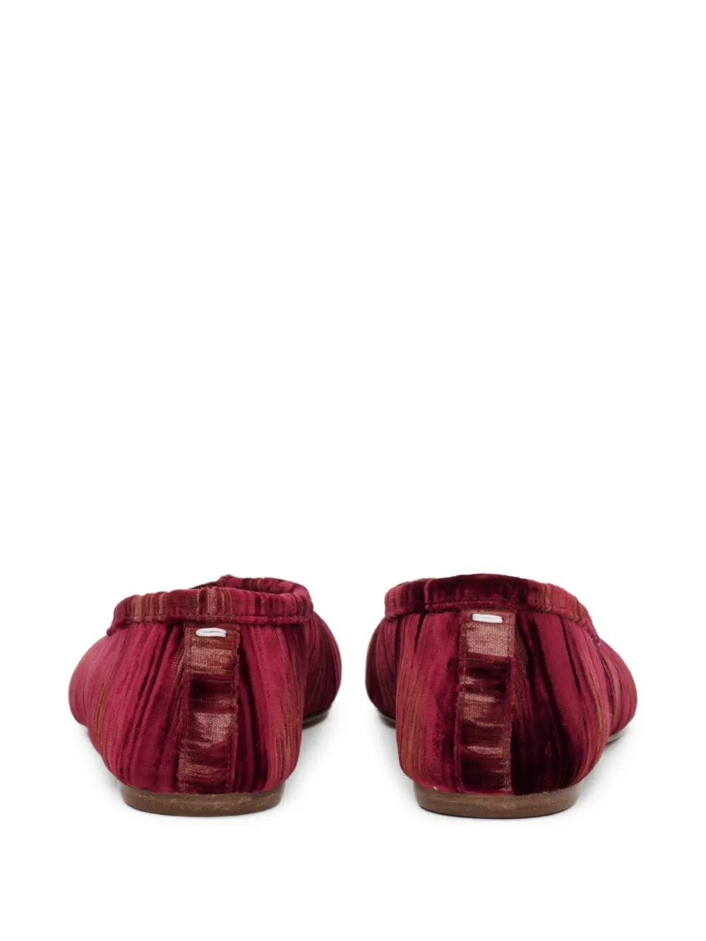 Red shoes, back view