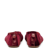 Red shoes, back view