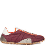 Red sneakers, front view