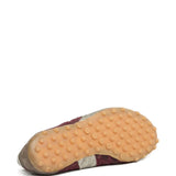 Red sneakers, bottom view