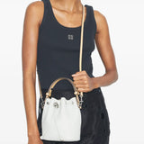 Grey bag worn by a person, showing the bag's fit