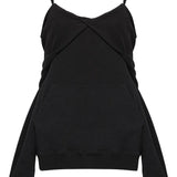 Black sweatshirt, front view