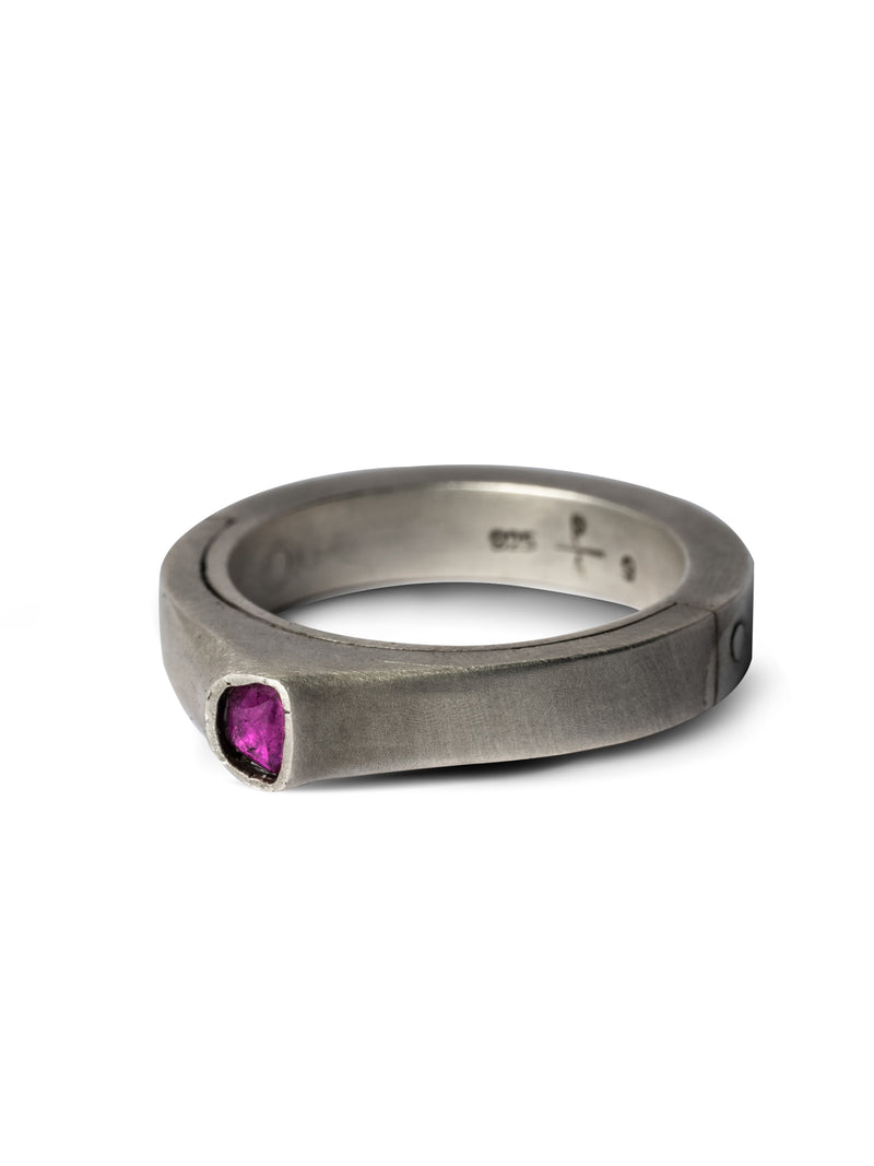 PARTS OF FOUR - Sistema Ring (Terrestrial Surfaced, Expanded, 0.1 CT, Ruby Slice, 4mm, DA+RUB)