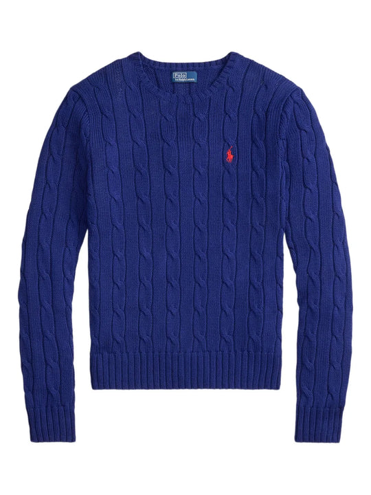 Blue pullover , front view