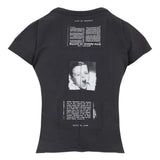 Black T-shirt, back view