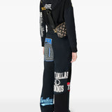 black hoodie, full body view