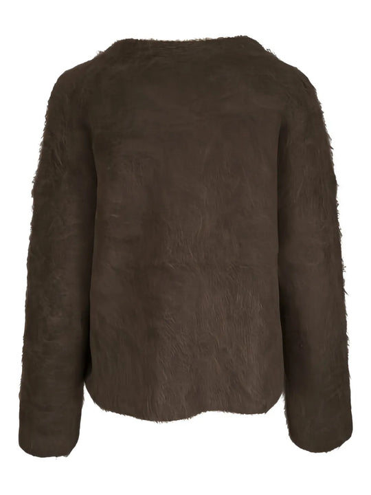 Brown knitwear,back view