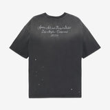 Black T-shirt, back view