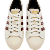 Tan sneakers, top view
