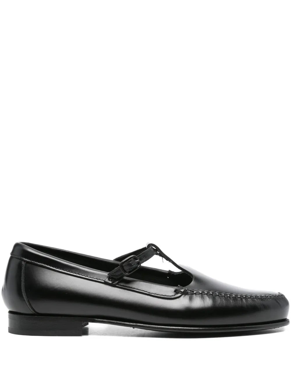 Black loafer, front view