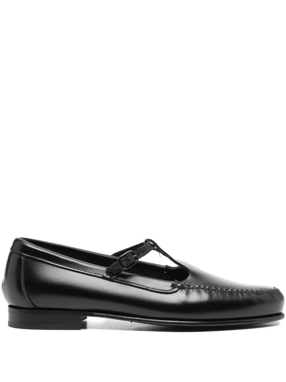 Black loafer, front view