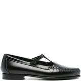 Black loafer, front view
