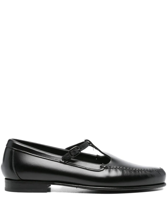 Black loafer, front view