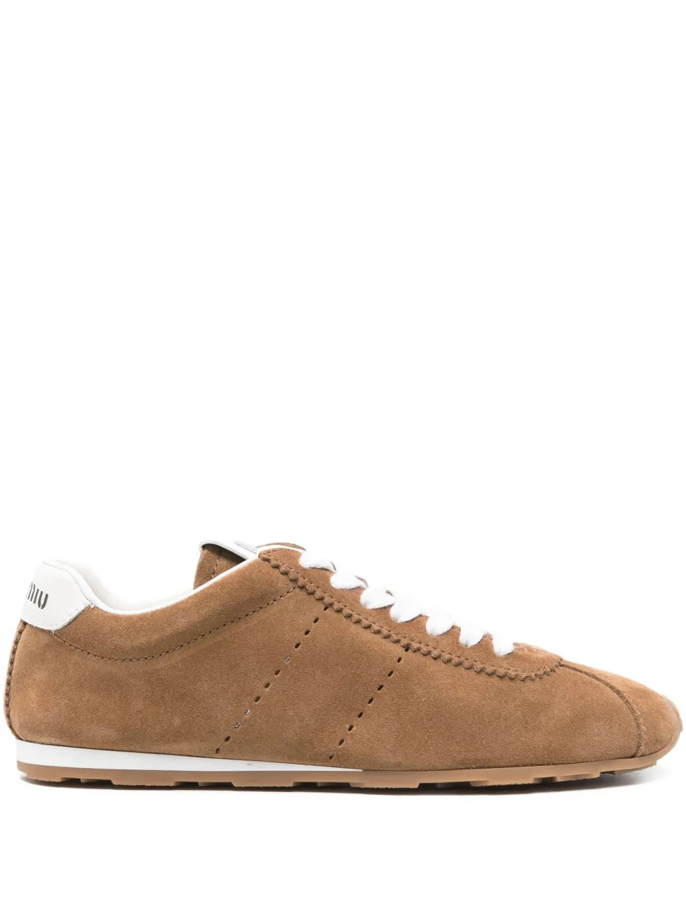 Brown sneaker, front view
