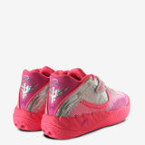 Pink sneakers, back view