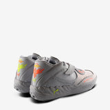 Grey sneakers, back view