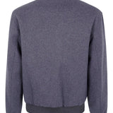 Gray jacket, back view