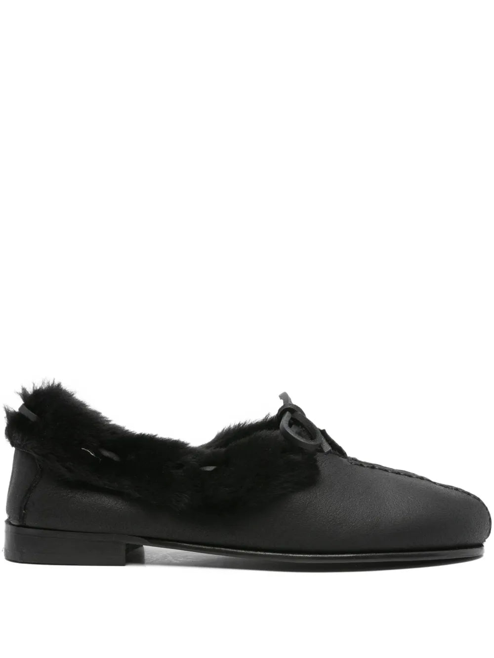 Black loafer, front view