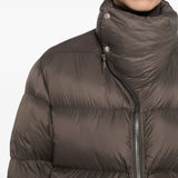 Close up of grey jacket, showing texture of the polyamide fabric