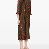 Brown dress, full body view