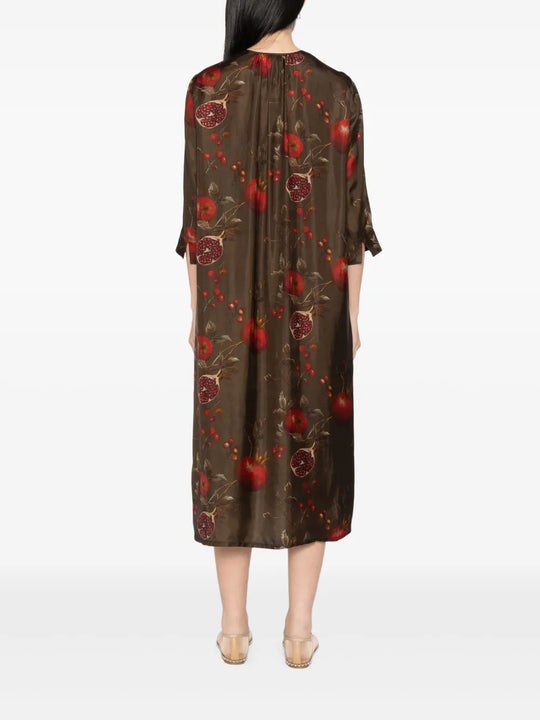 Brown dress, full body view