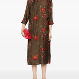 Brown dress, full body view