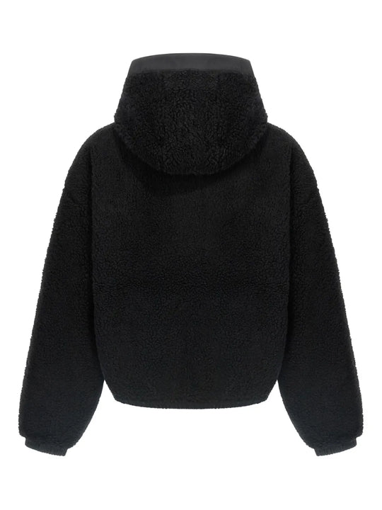 Black jackets, back view