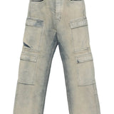 Blue jeans, front view