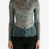 Blue top worn by a person, showing the top's fit