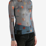 Blue top worn by a person, showing the top's fit