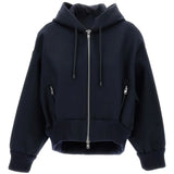 Navy coat, front view